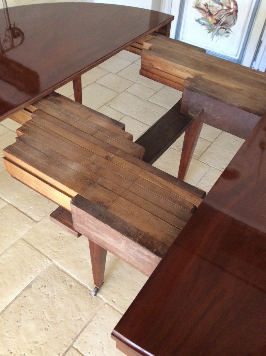 Grande Table 6 Pieds à Ceinture  En Acajou de Cuba-photo-2