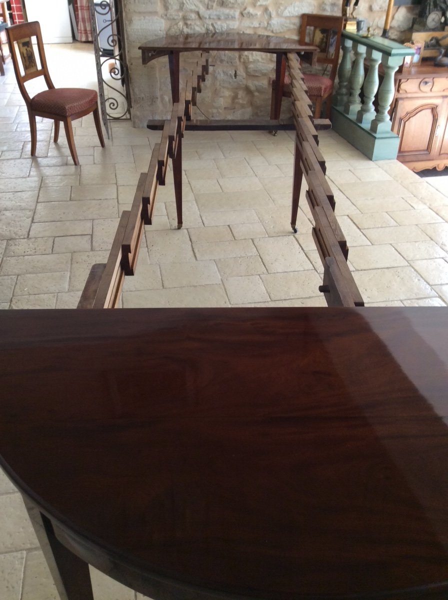 Grande Table 6 Pieds à Ceinture  En Acajou de Cuba-photo-3