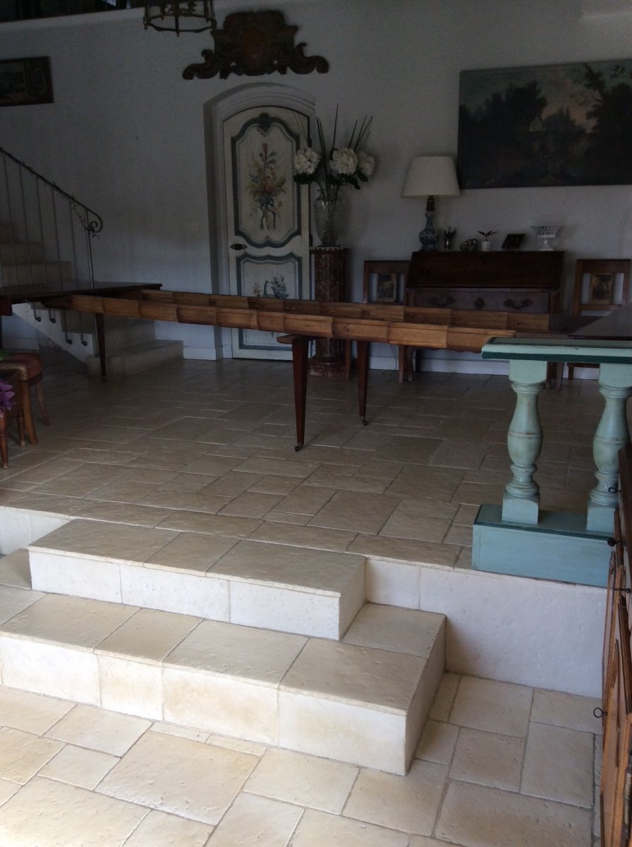 Grande Table 6 Pieds à Ceinture  En Acajou de Cuba-photo-4