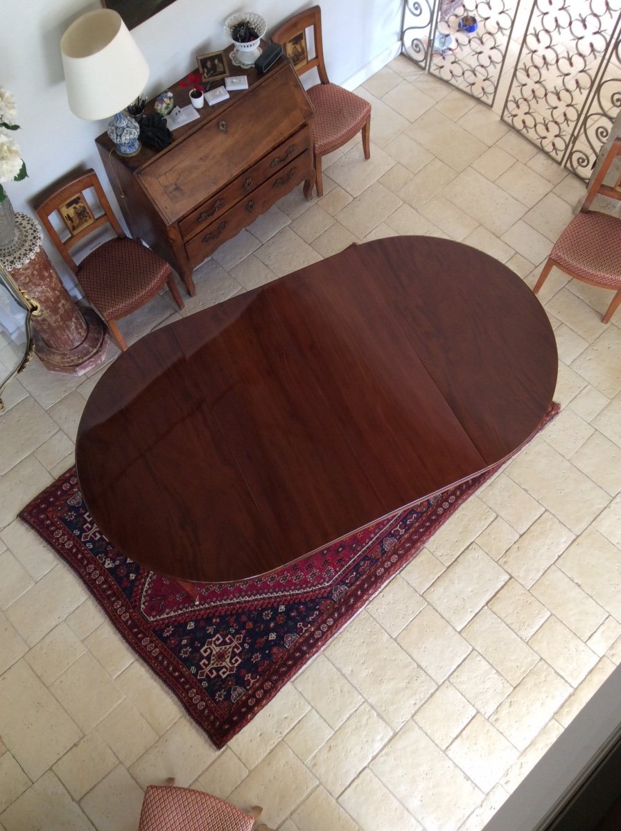 Grande Table 6 Pieds à Ceinture  En Acajou de Cuba-photo-7