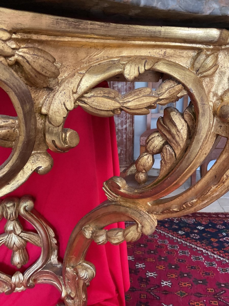 Louis XV Console In Golden Wood -photo-5