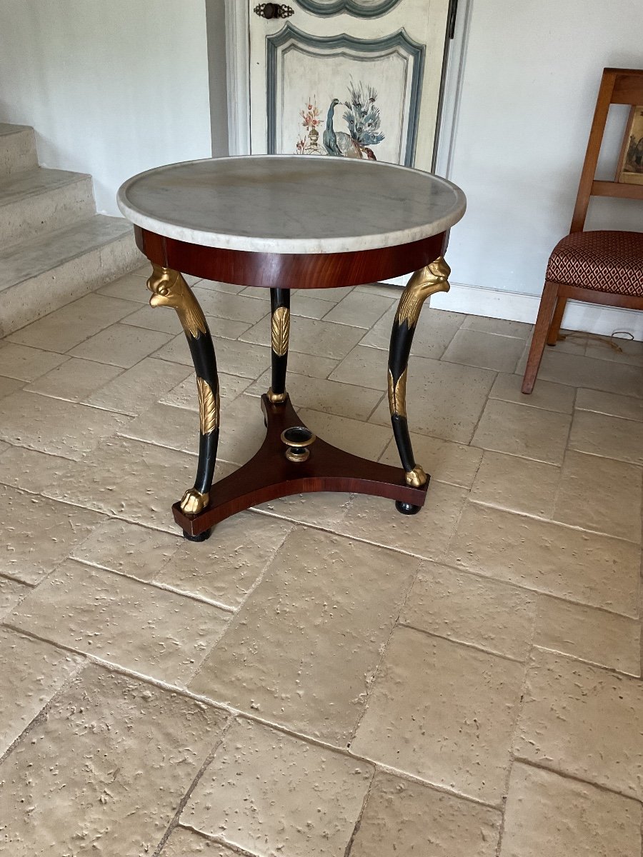 Pretty Empire Pedestal Table “with Griffons” 