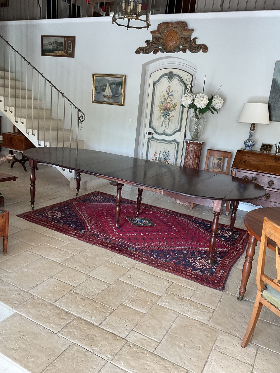 Table De Salle à Manger à Six Pieds « jacob » En Acajou De Cuba 