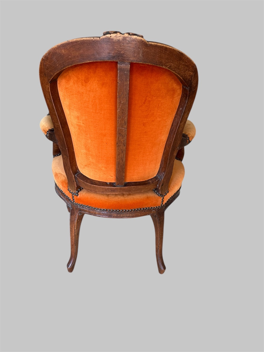 Pair Of Louis XV Period Cabriolet Armchairs-photo-3