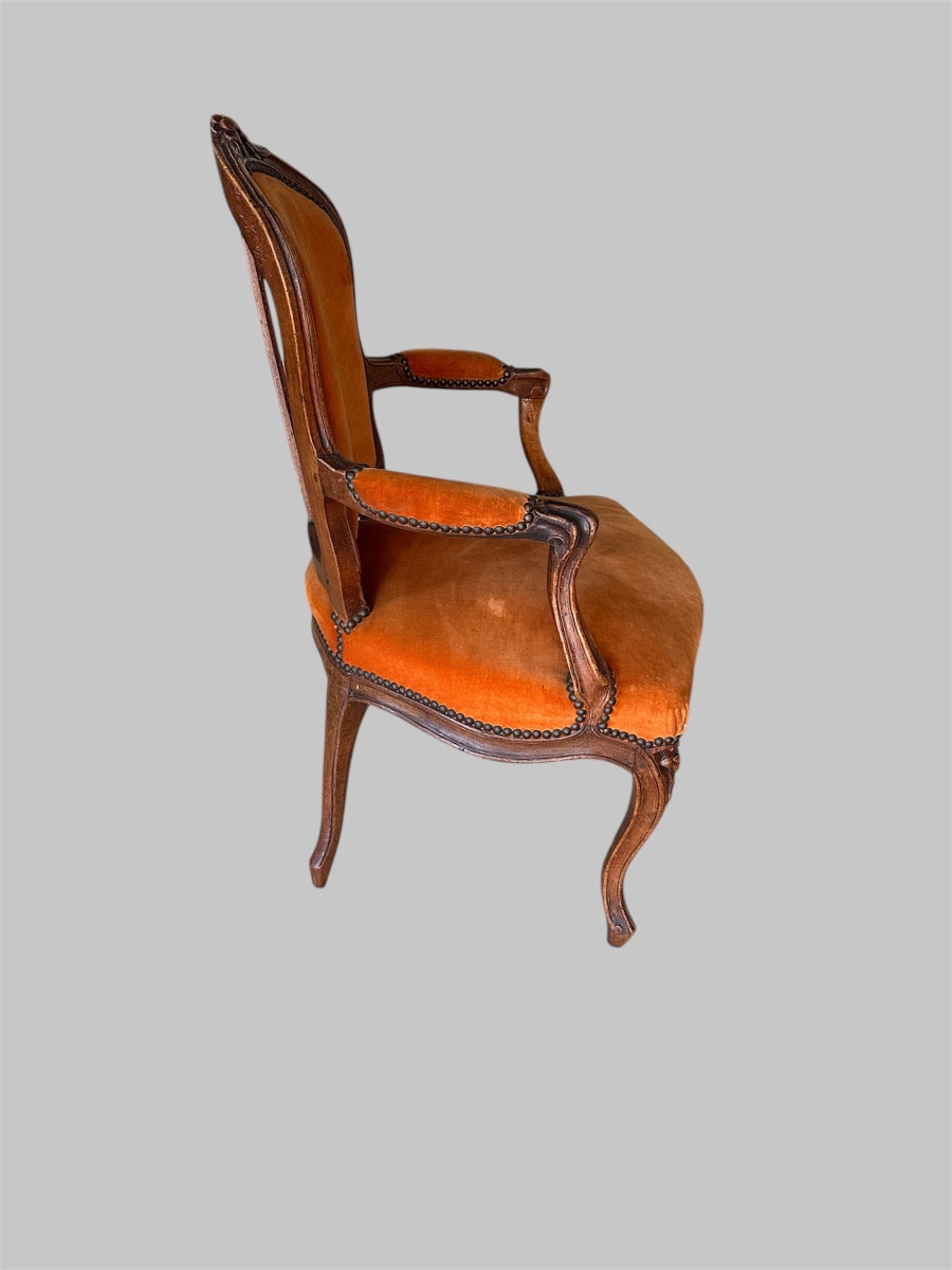Pair Of Louis XV Period Cabriolet Armchairs-photo-6