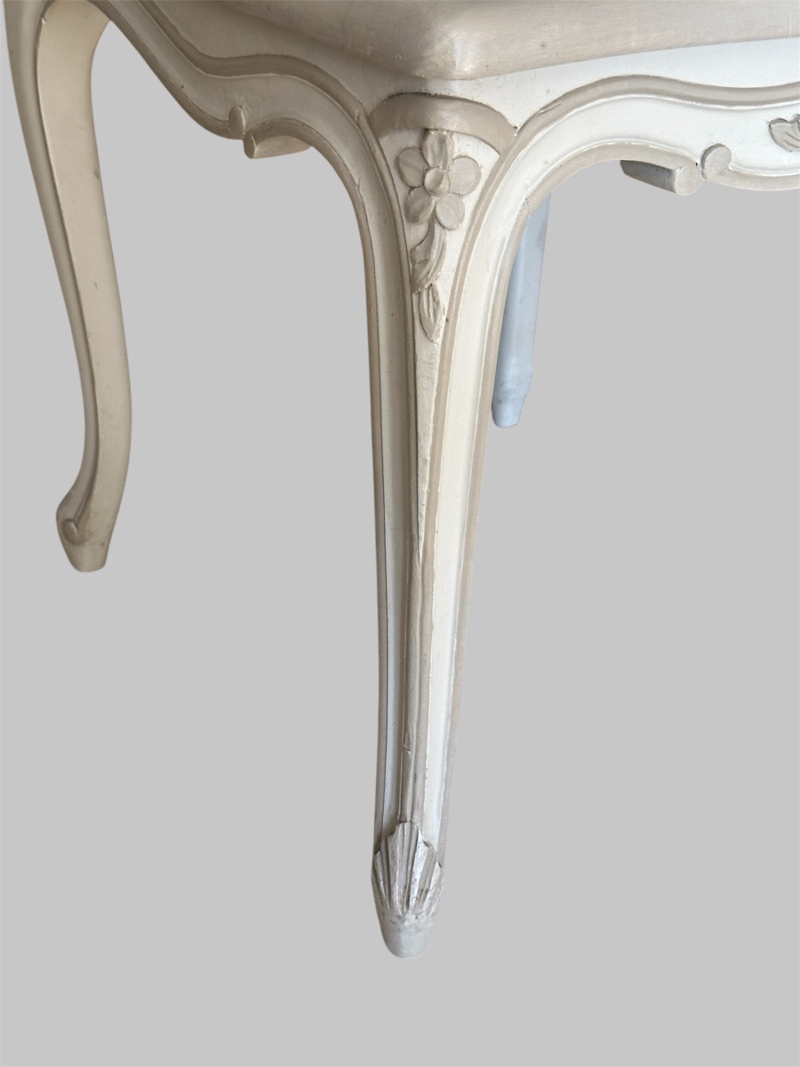 Suite de 4 chaises cannées de style Louis XV-photo-3