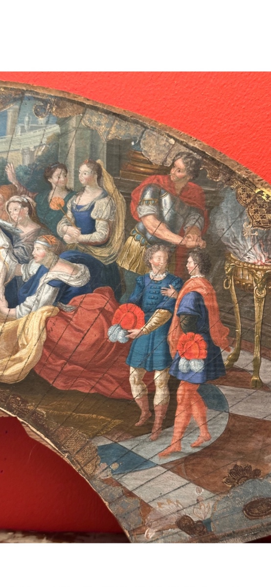 Tempera On Paper: “the Fainting Of Esther” By Antoine Coypel-photo-4