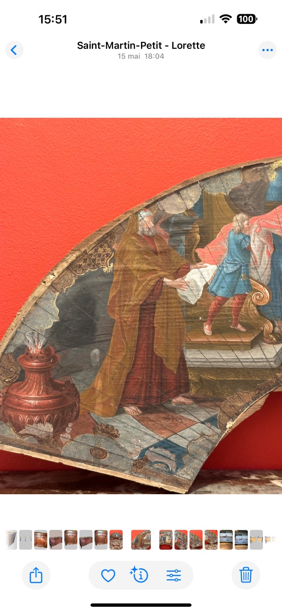 Tempera On Paper: “the Fainting Of Esther” By Antoine Coypel-photo-2