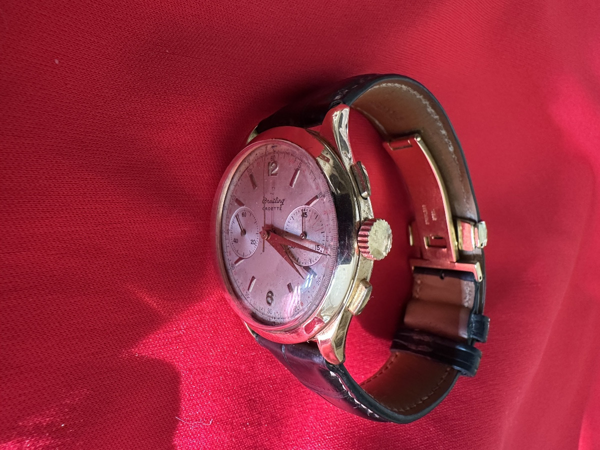 Montre Chrono vintage (1952)Breitling en or-photo-3