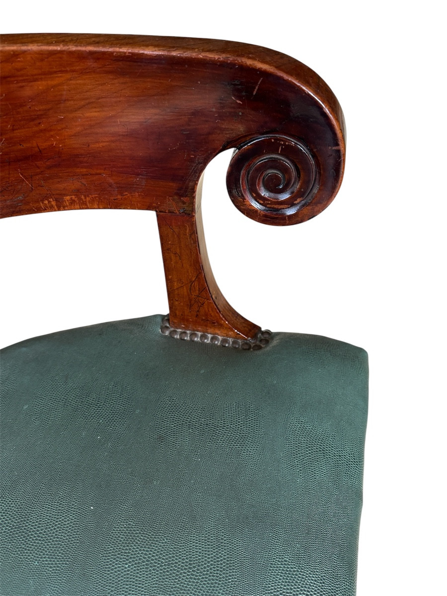 Restoration Style Office Chair In Mahogany And Mahogany Veneer-photo-1