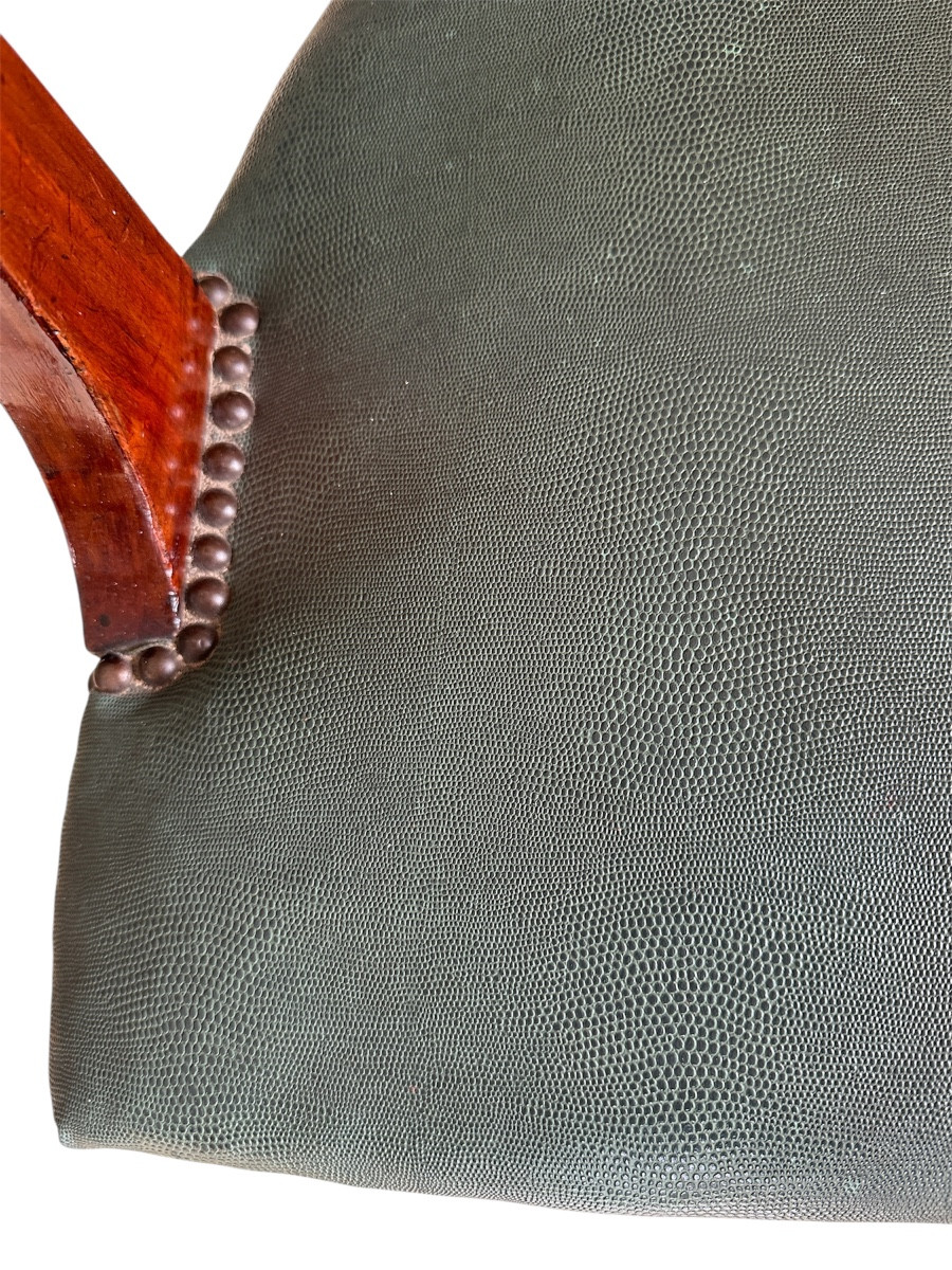 Restoration Style Office Chair In Mahogany And Mahogany Veneer-photo-4