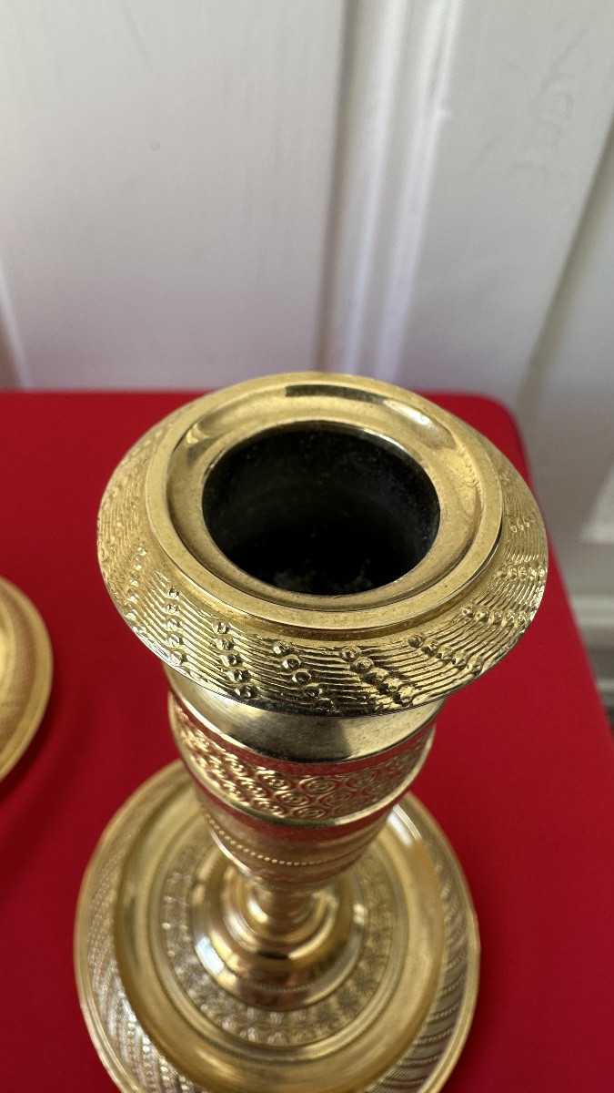 Pair Of Restoration Ormolu Torches-photo-4