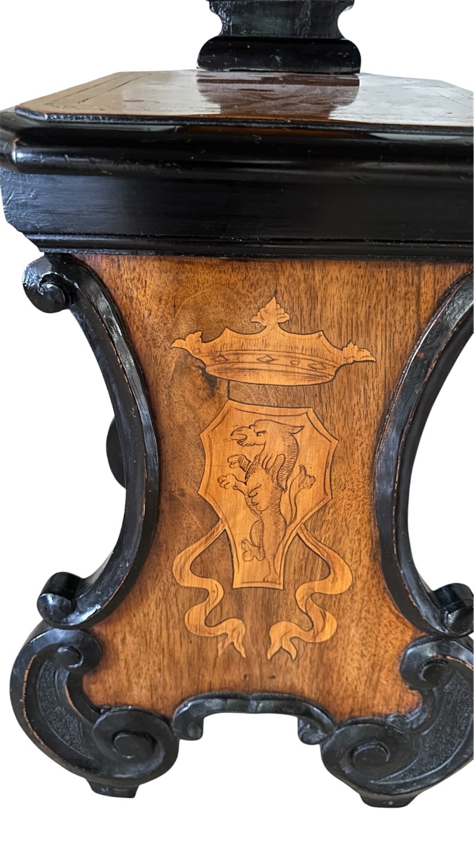 Rare Pair Of 19th-century Inlaid Footstools-photo-3
