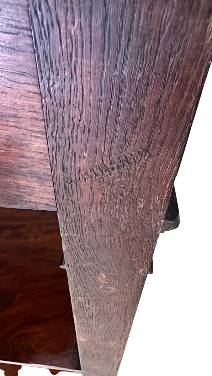 Élégante console -desserte en acajou et placage d’acajou estampillée -photo-2