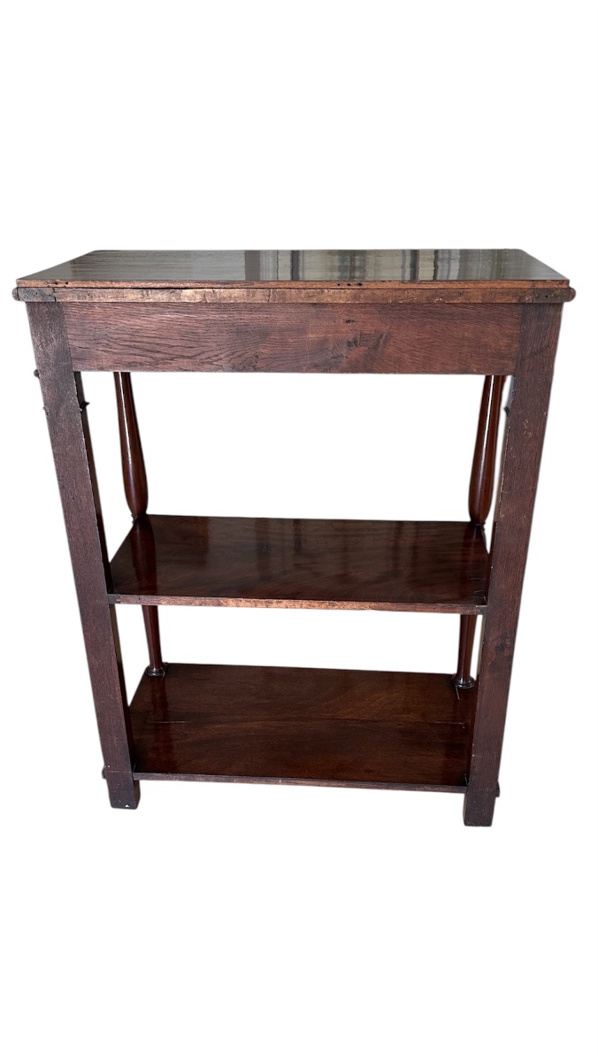 Élégante console -desserte en acajou et placage d’acajou estampillée -photo-5
