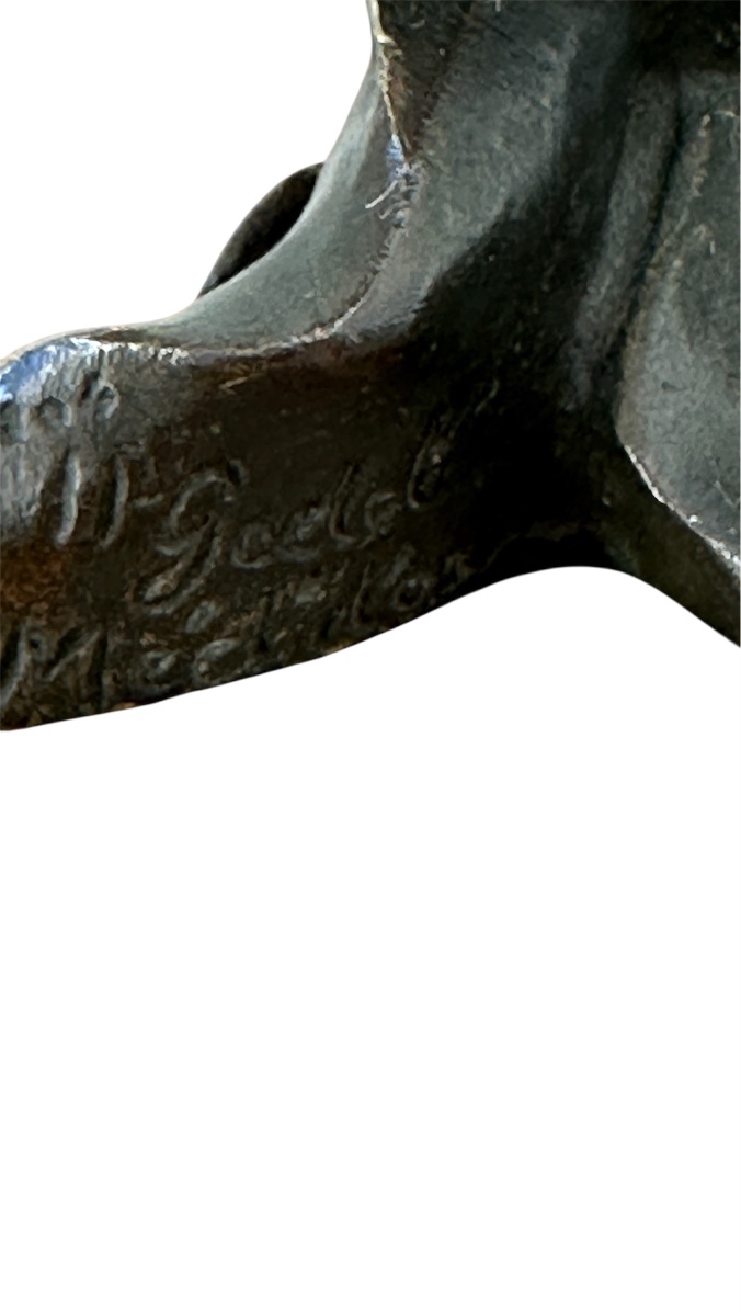 « La femme fleur «  bronze d’Henri Godet (1863-1937)-photo-3