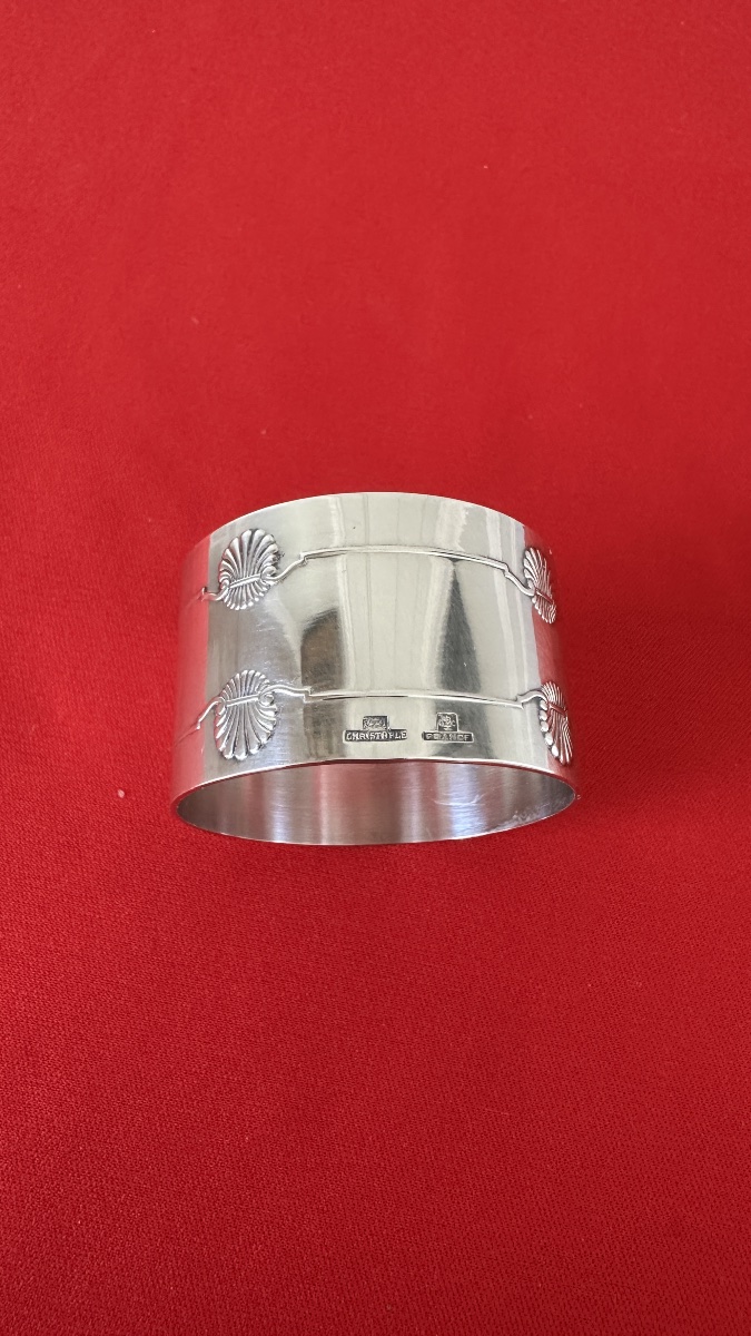 Rond de serviette en métal argenté : production Christofle-photo-4
