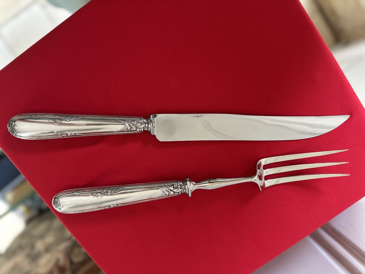 Silver-plated Serving Set In Its Presentation Box.-photo-2