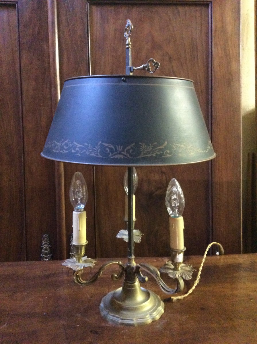 Lampe Bouillotte En Bronze-photo-2