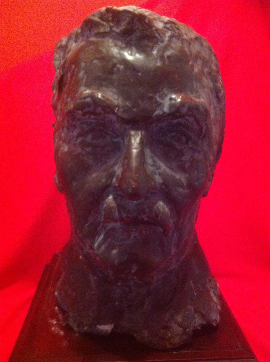 Moustached Man Head Sculpture-photo-4