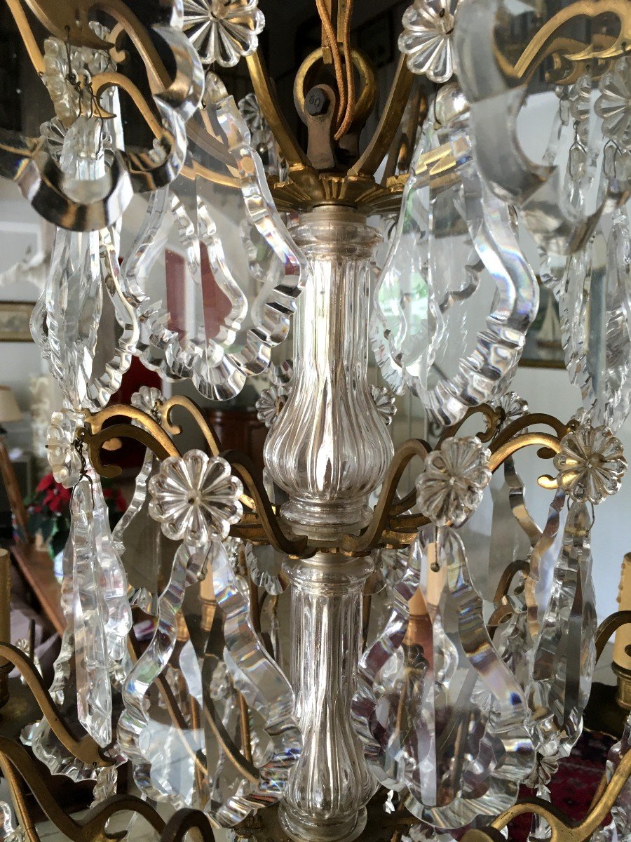 Crystal Plates Cage Chandelier-photo-4