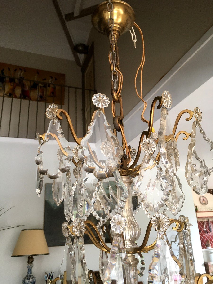 Crystal Plates Cage Chandelier-photo-5