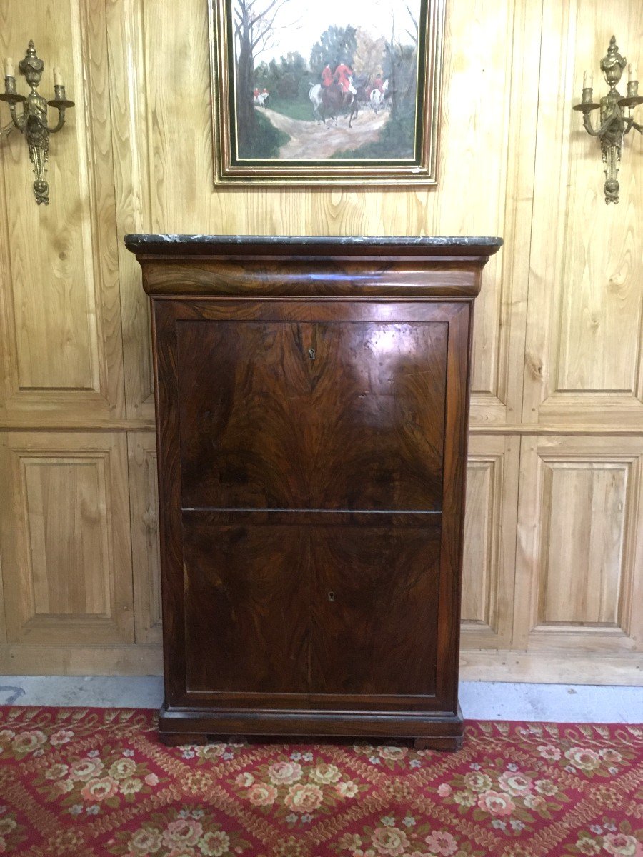 Secretary Louis-philippe In Burr Walnut