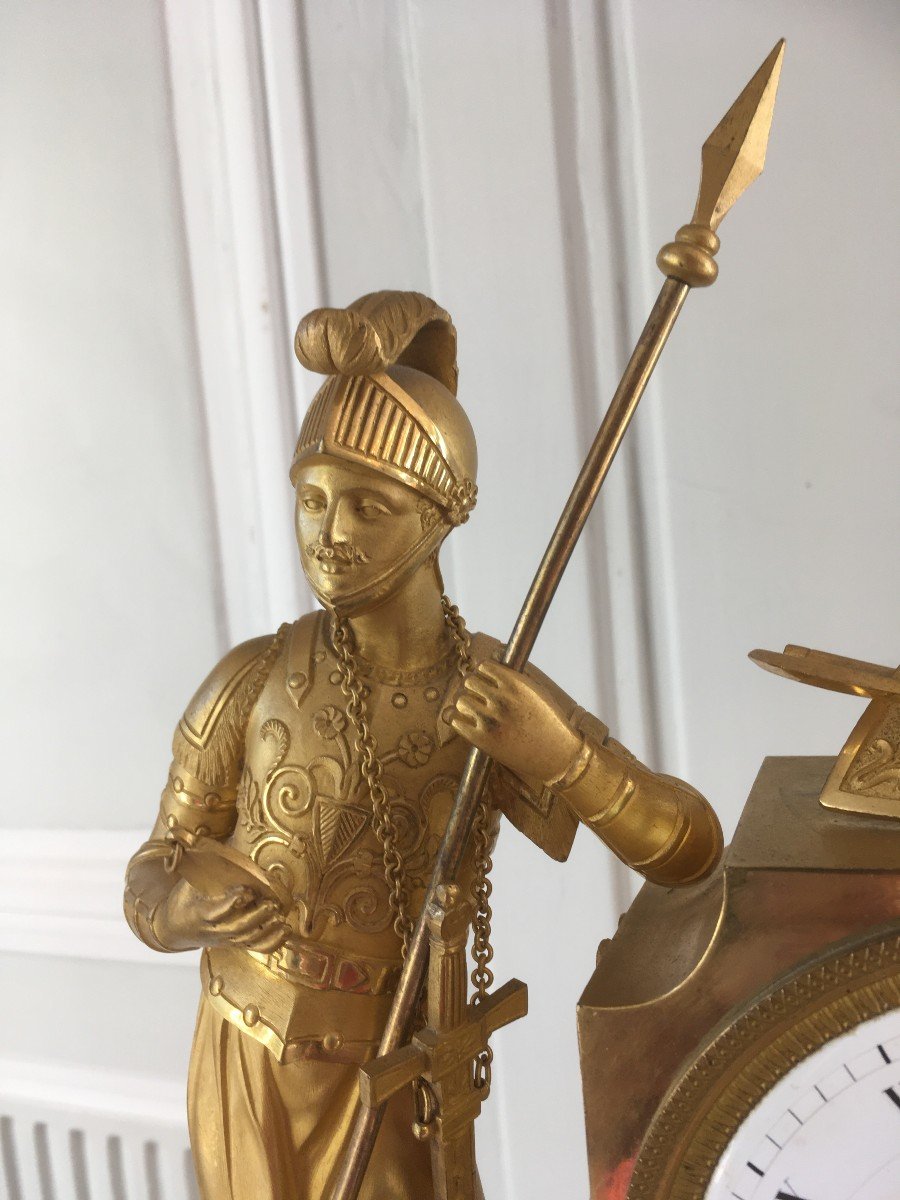Gilt Bronze Clock On The Theme Of The Mystery Of Love-photo-2
