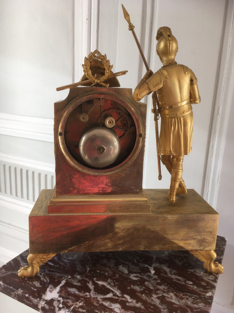 Gilt Bronze Clock On The Theme Of The Mystery Of Love-photo-7
