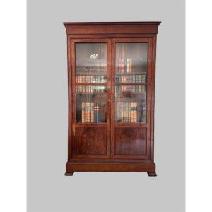 Bibliothèque  d’époque Restauration en acajou