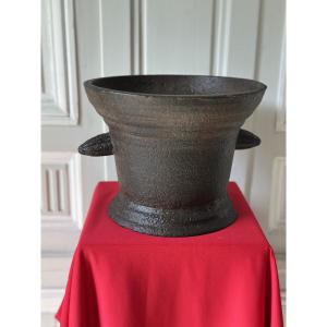 Important Cast Iron Mortar From The 17th Century