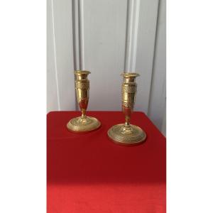 Pair Of Restoration Ormolu Torches