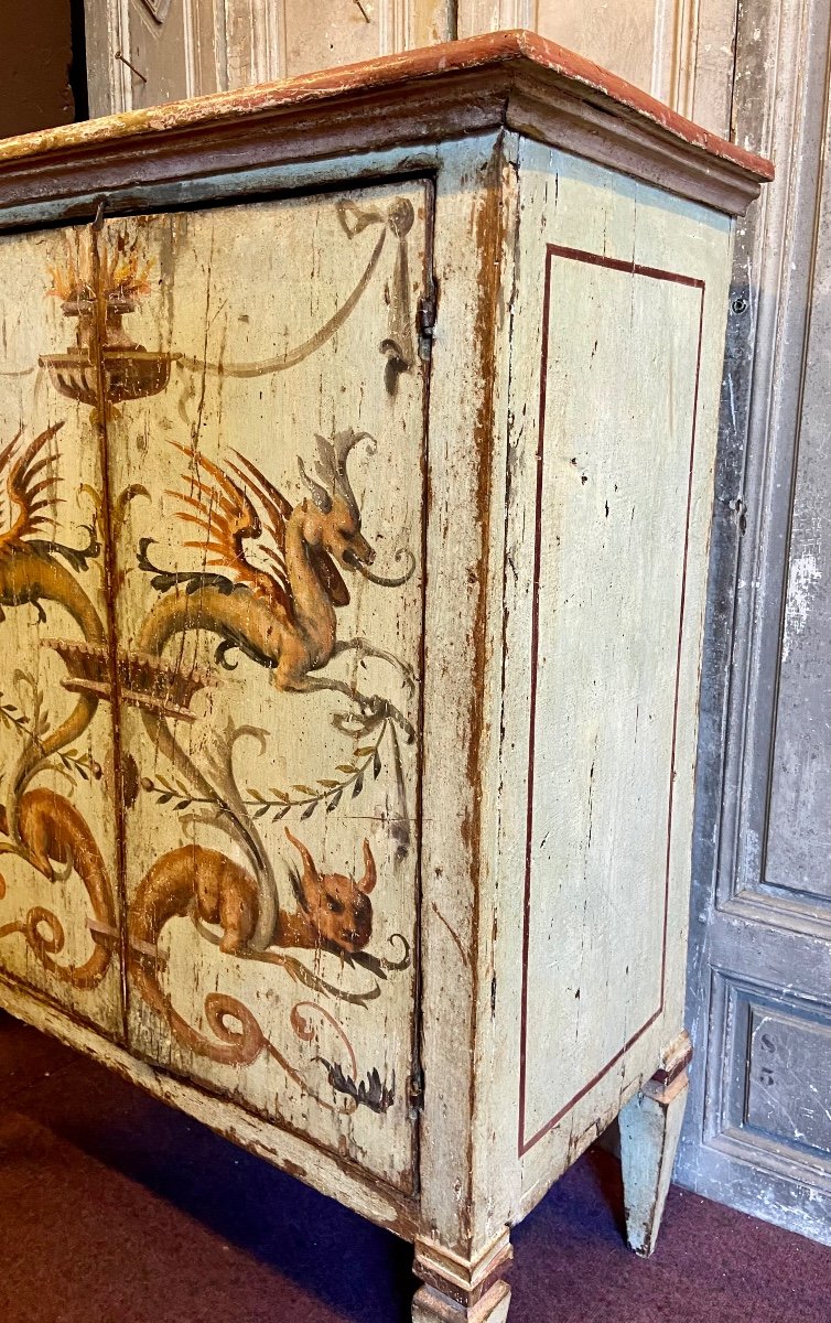 Rare Meuble Peint - Toscane XVIIIe -photo-4