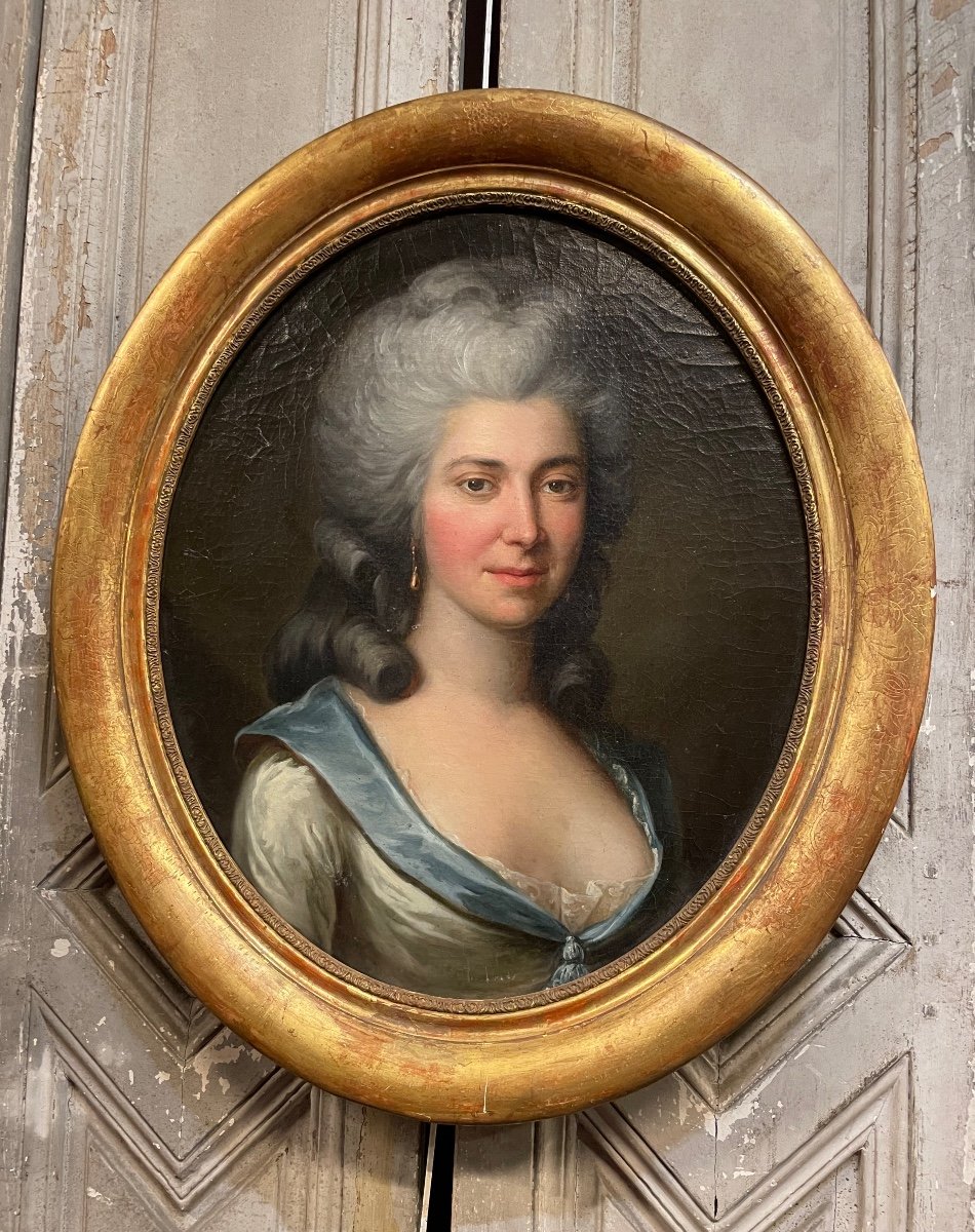 Belle Paire De Portraits - ép. Louis XVI-photo-2