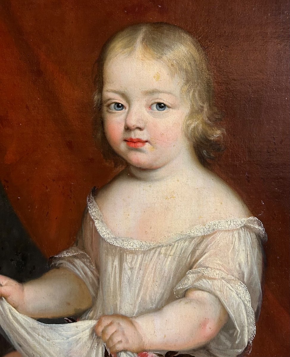 Enfant Sur Un Coussin Att. P. Mignard -photo-3