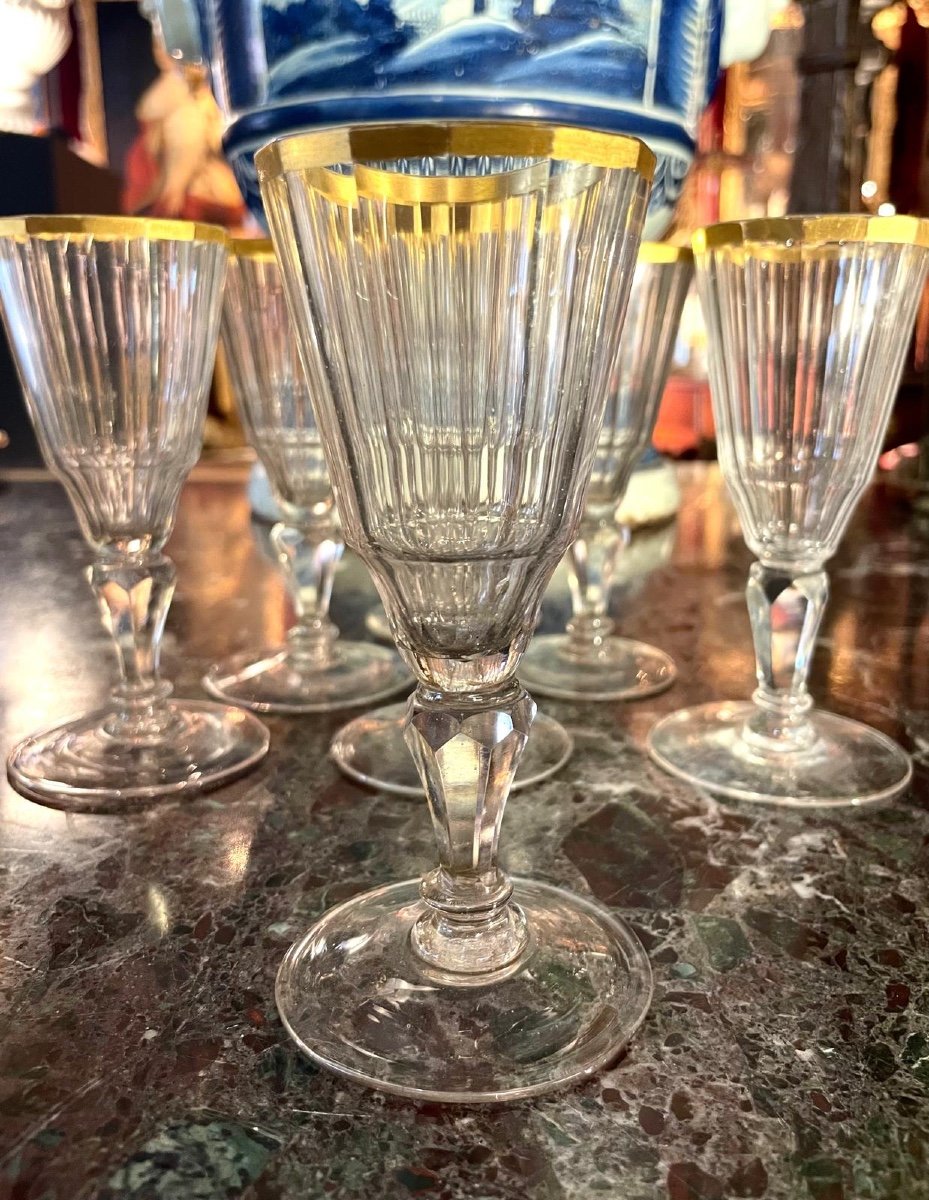Rare Suite De Huit Verres XVIIIe-photo-4