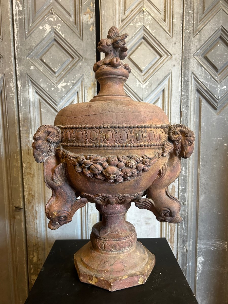 Terracotta Dolphin Sculpture