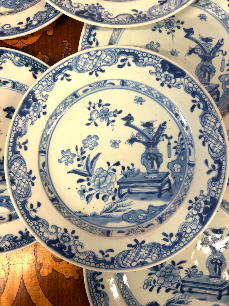 Set Of 12 18th Century Chinese Plates-photo-4