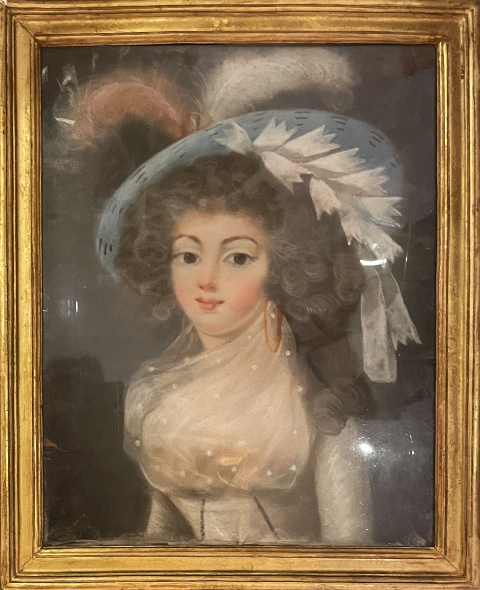 Pastel Representing A Wonderful 18th Century-1