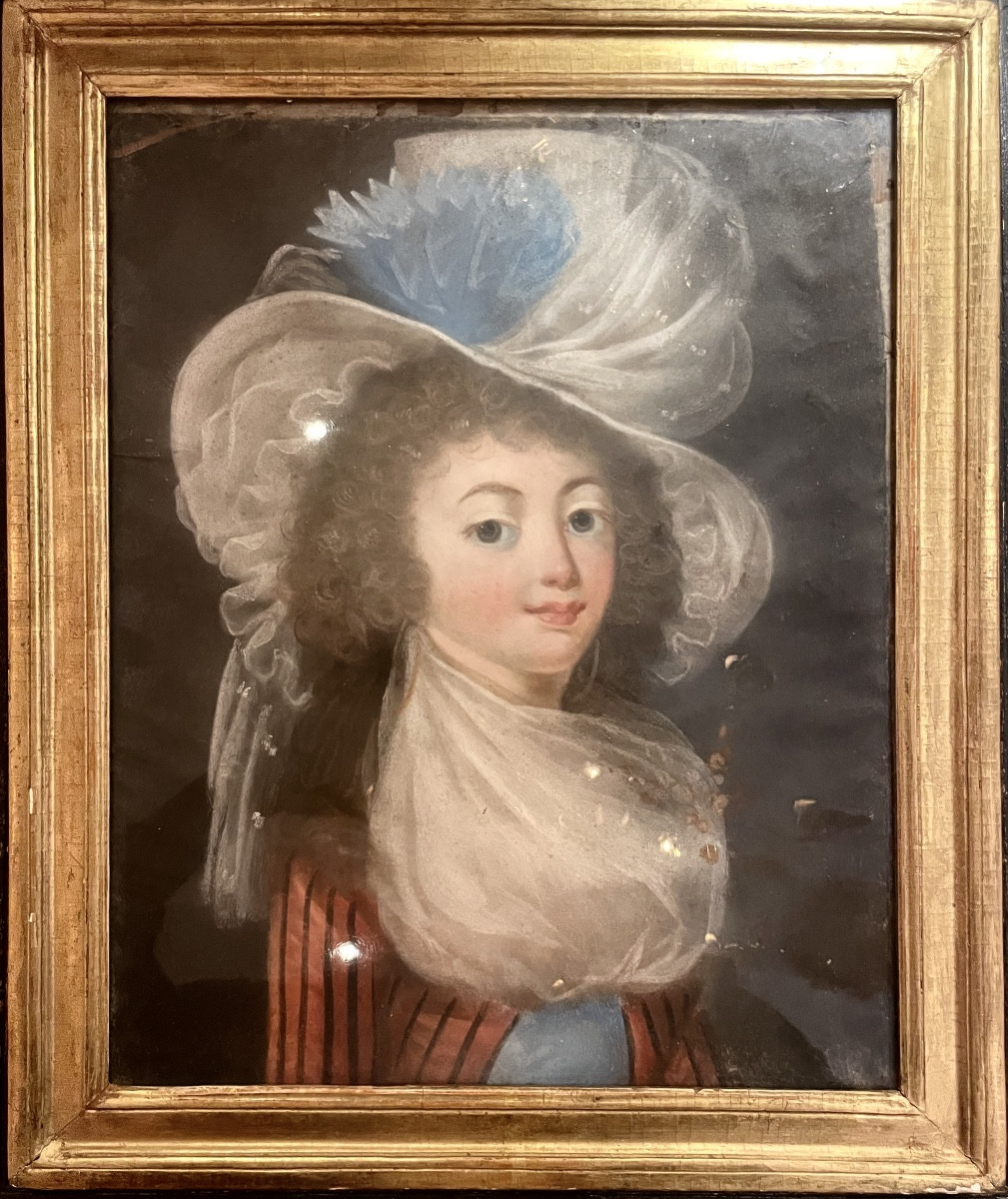 Pastel représentant une Merveilleuse XVIII - 2