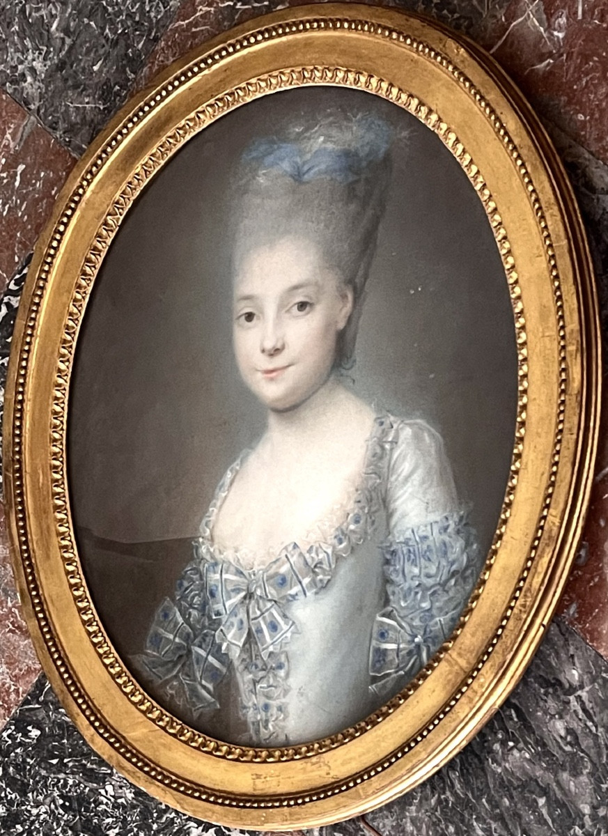 Pastel jeune fille époque Louis XVI-photo-2