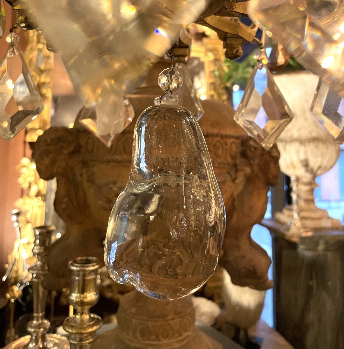 Beau lustre à cage style XVIIIe siècle -photo-2