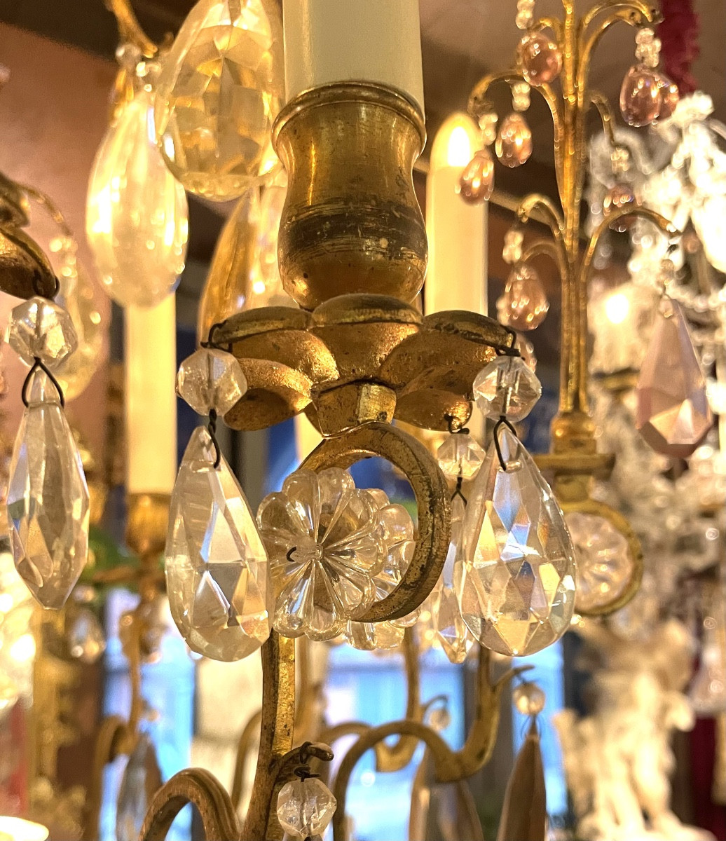 Beau lustre à cage style XVIIIe siècle -photo-3