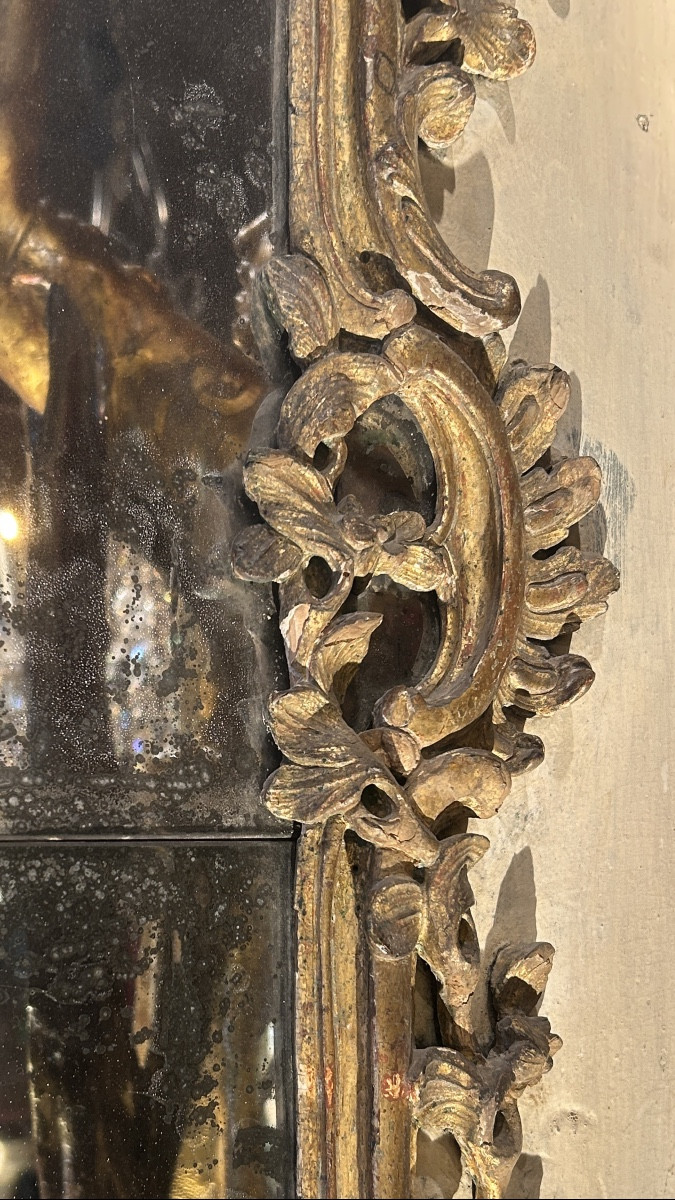 Grand miroir à six glaces Ep. Régence -photo-4