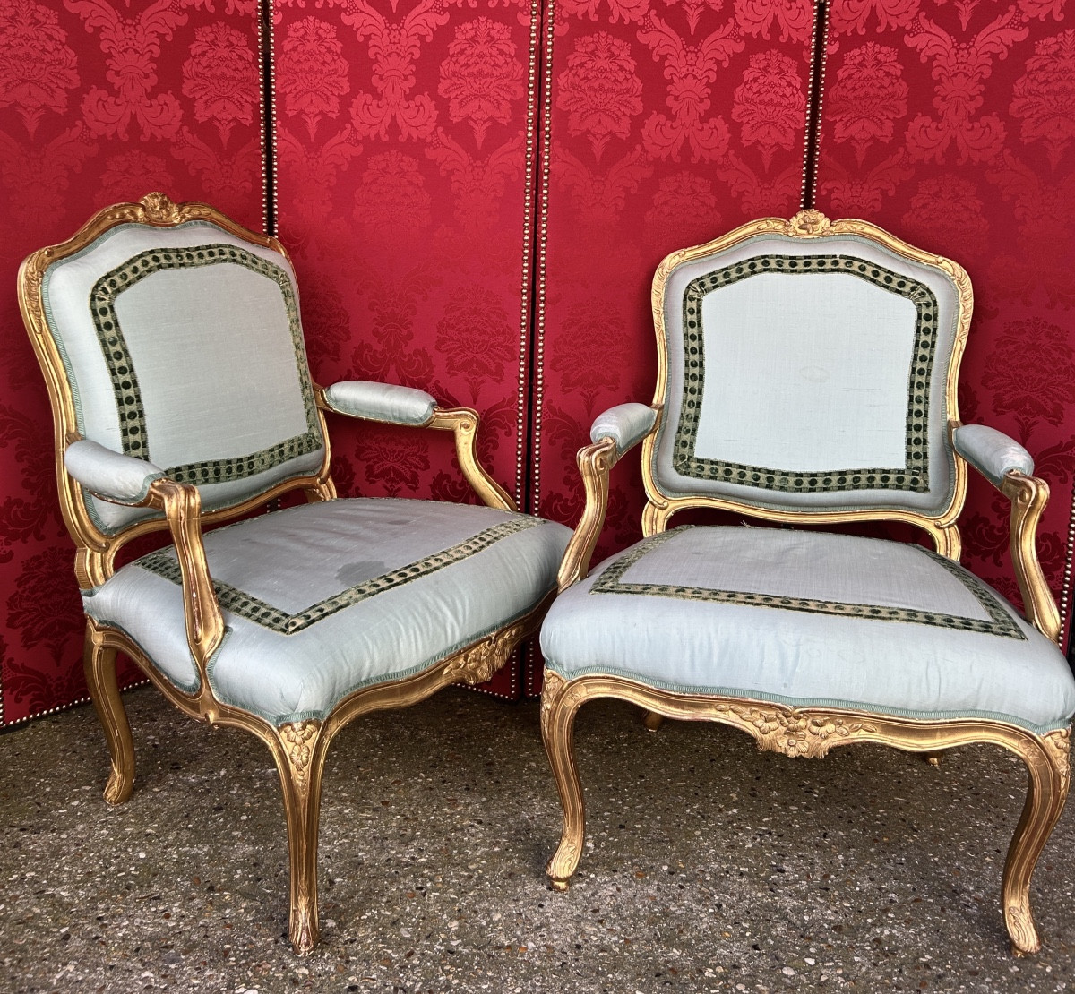 Paire de fauteuils Louis XV est. Nadal
