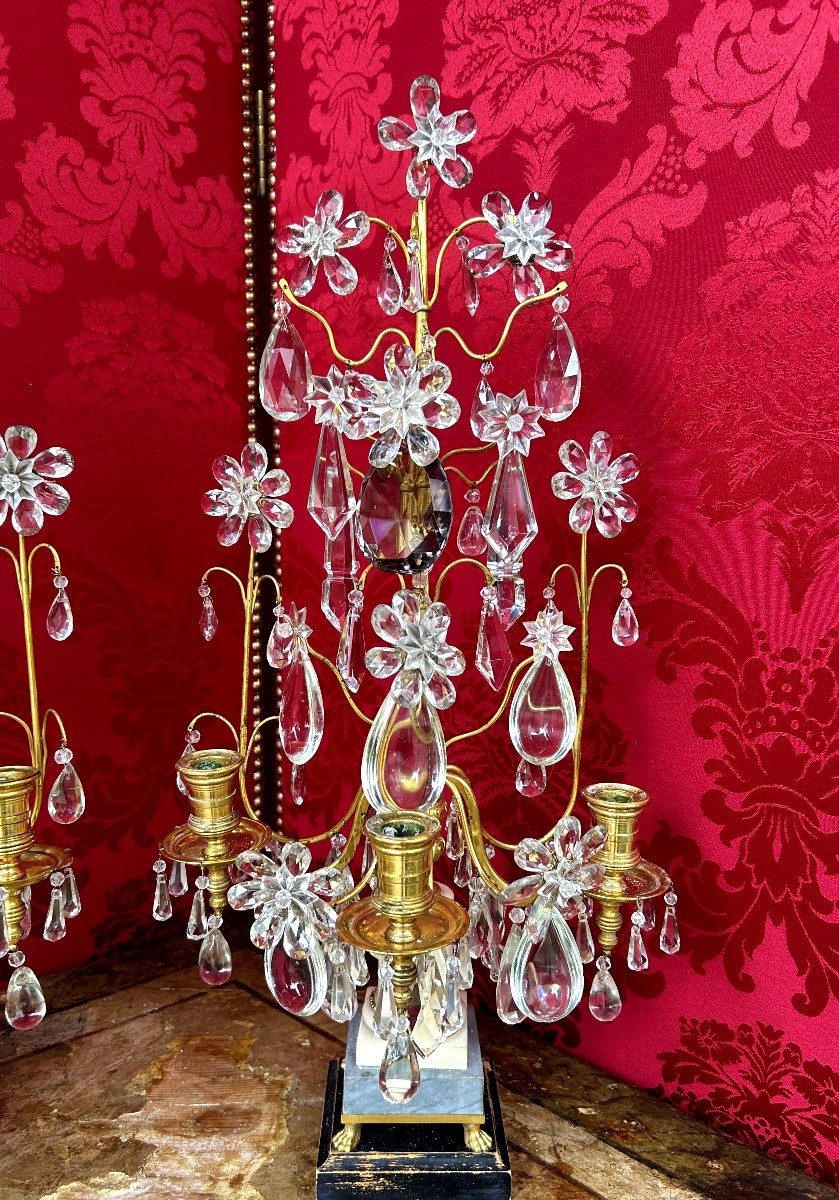 Pair Of Louis XVI Period Girandoles-photo-2