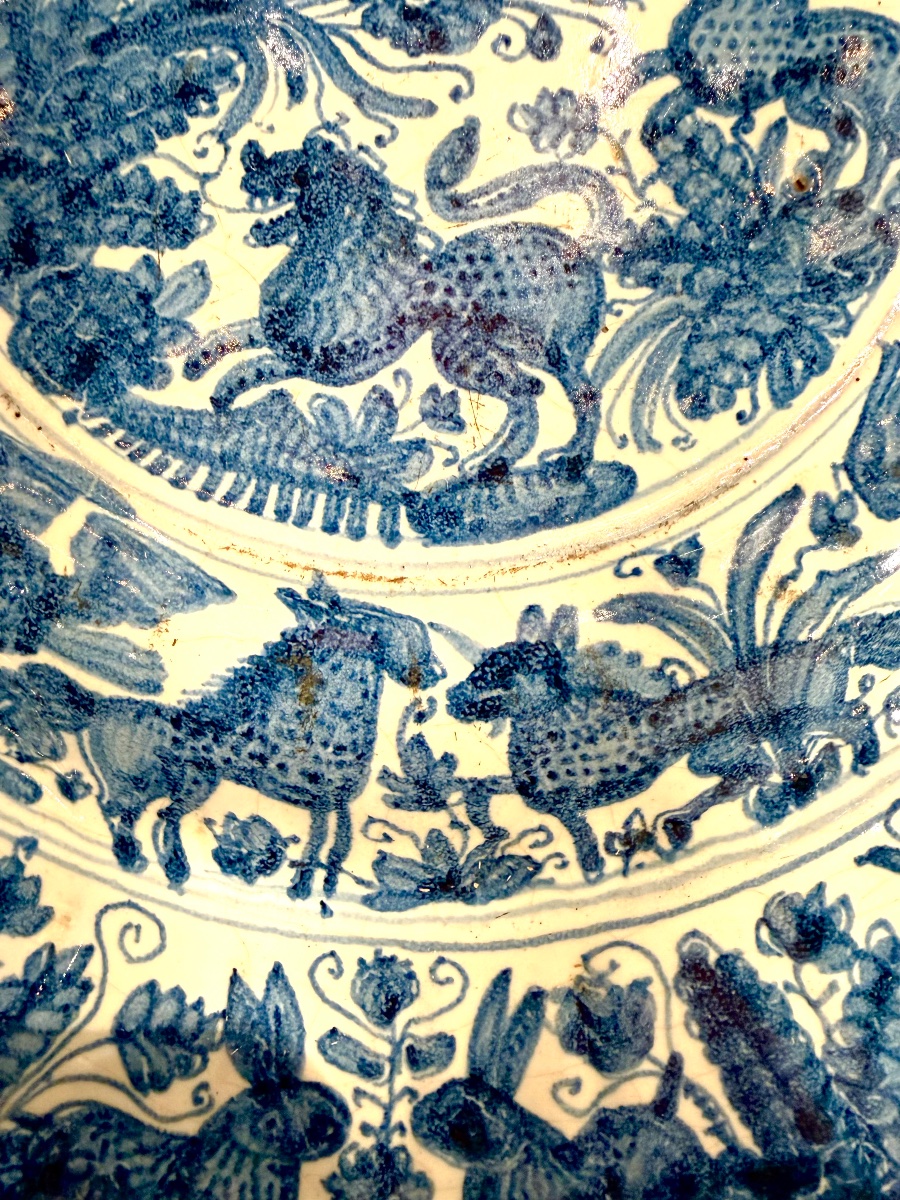 Italian Earthenware Umbilical Dish From The 16th Century-photo-3
