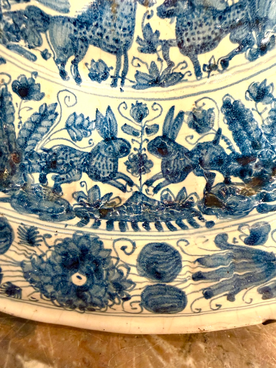 Italian Earthenware Umbilical Dish From The 16th Century-photo-4