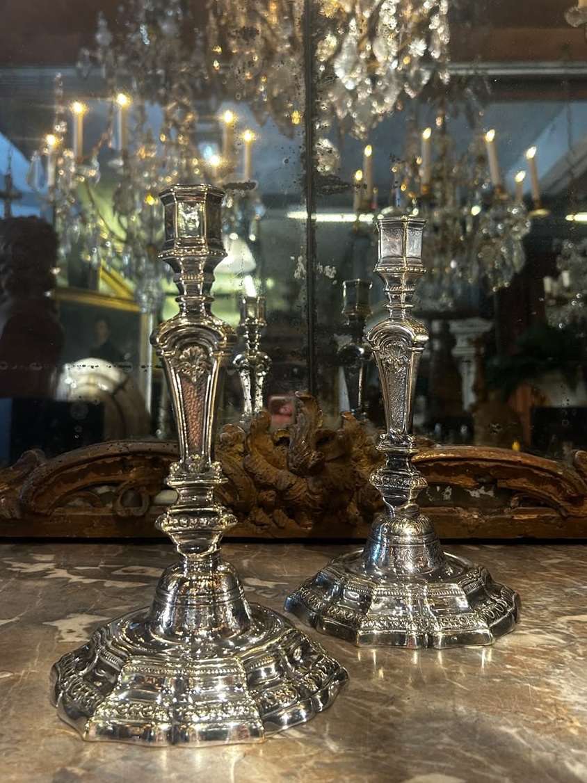 Pair Of Candlesticks From The Early 18th Century 