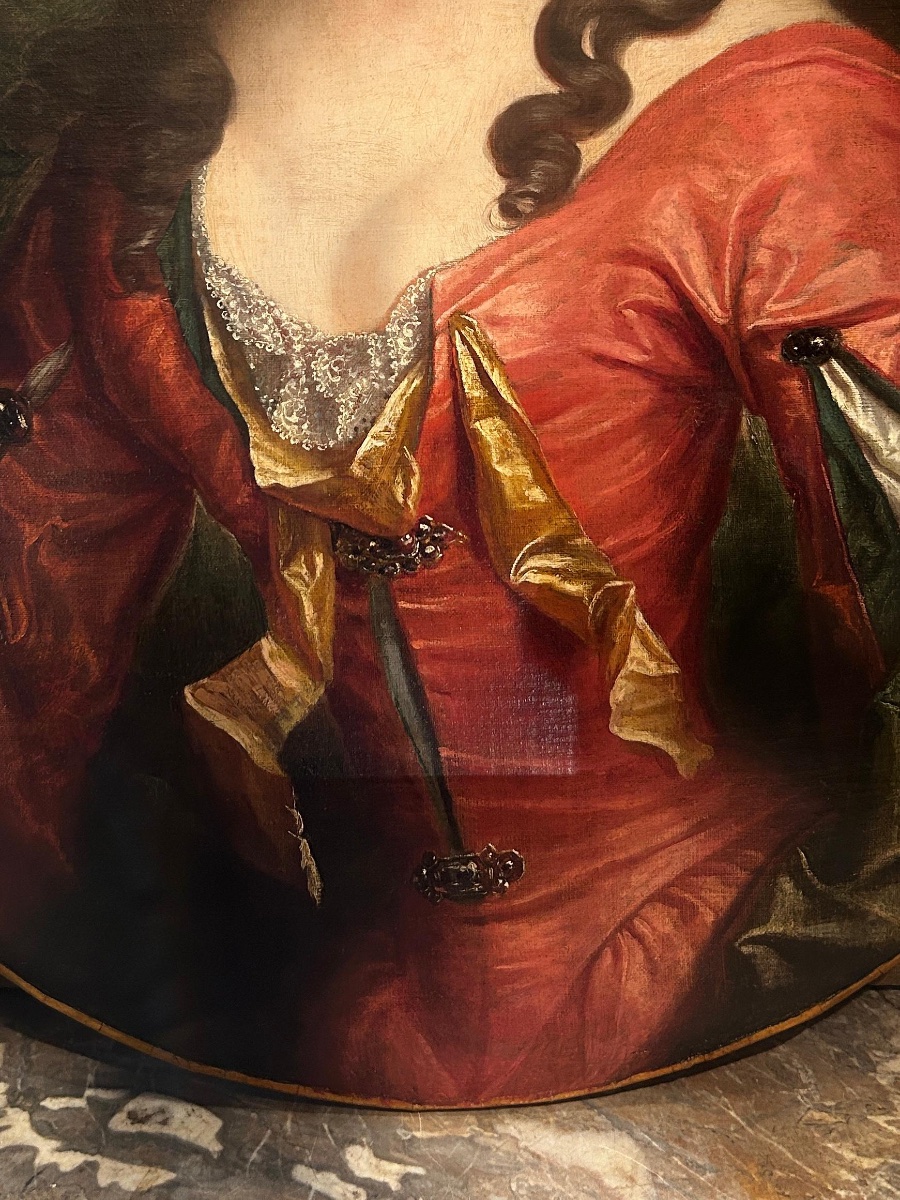Portrait Of An Elegant Woman From The Early 18th Century -photo-2